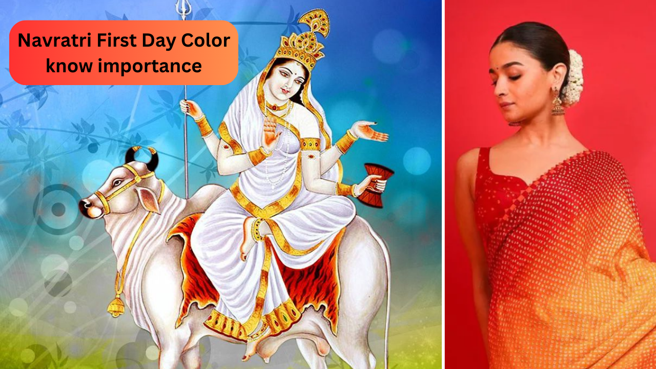 Today Color Navratri Navratri First Day Devi Shailputri Color, Orange