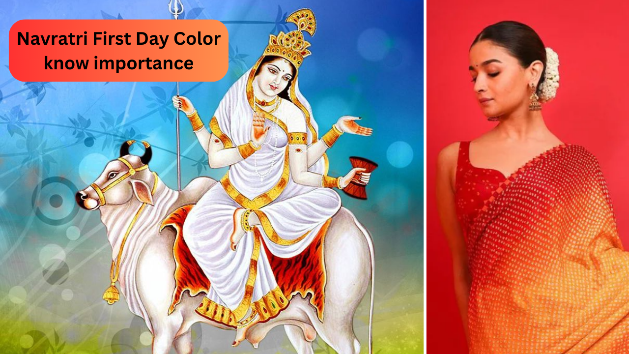 Navratri first day, first day navratri color orange, maa shailpurtri color, importance of orange