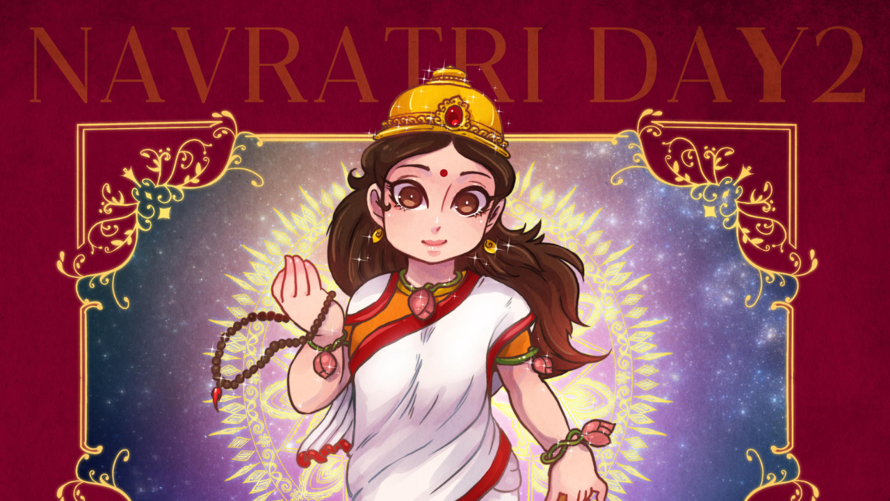 Navratri day 2, maa brahmacharini images, navratri wishes in sanskrit, navratri shayari