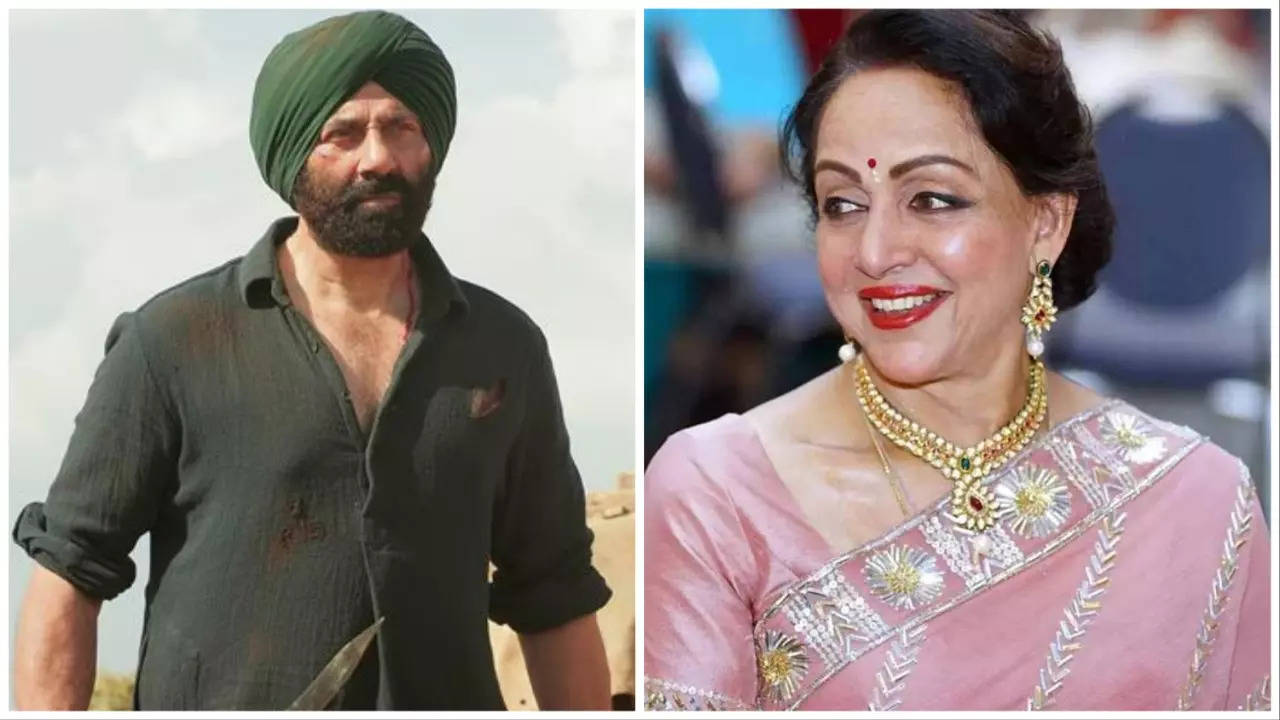 Sunny Deol and Hema Malini