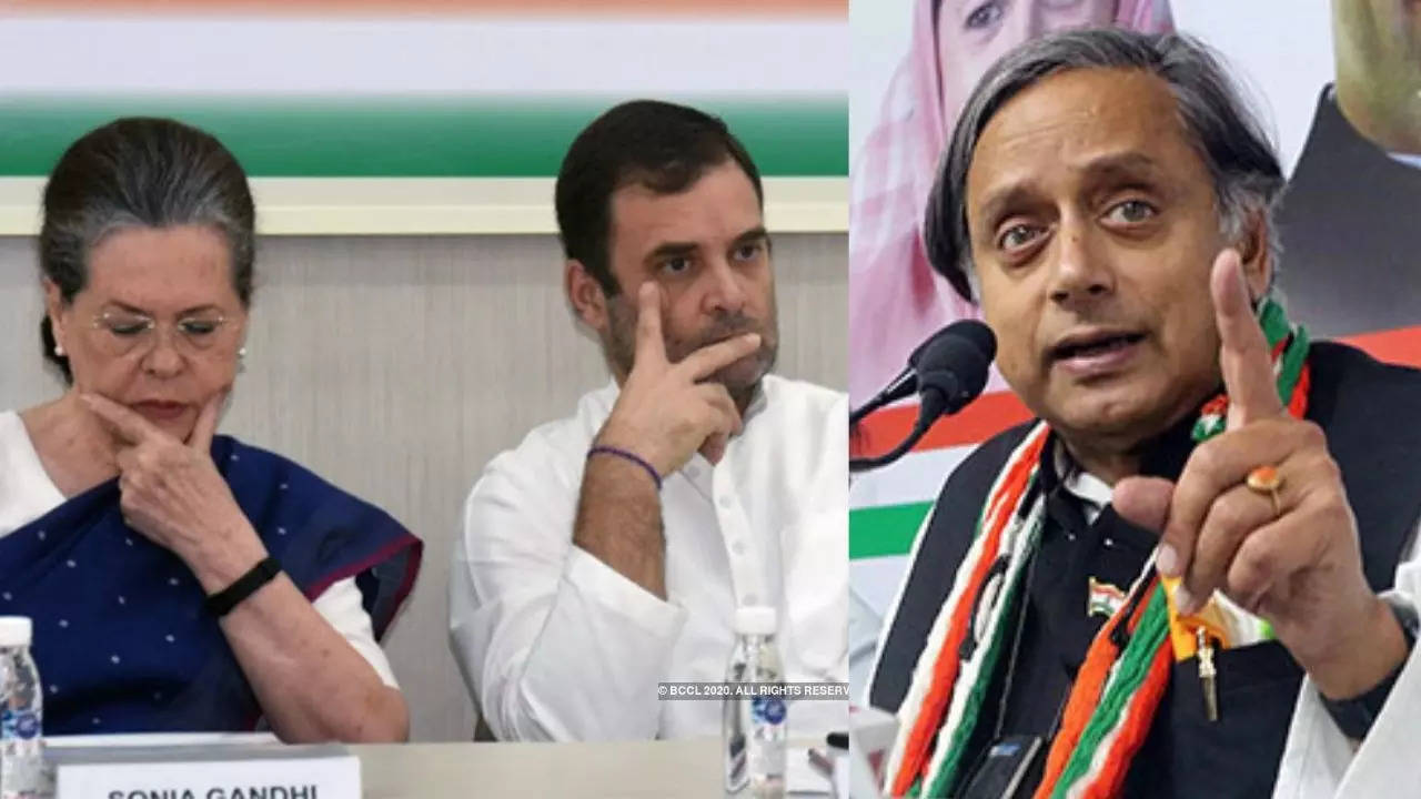 Shashi Tharoor, Rahul Gandhi, Sonia Gandhi