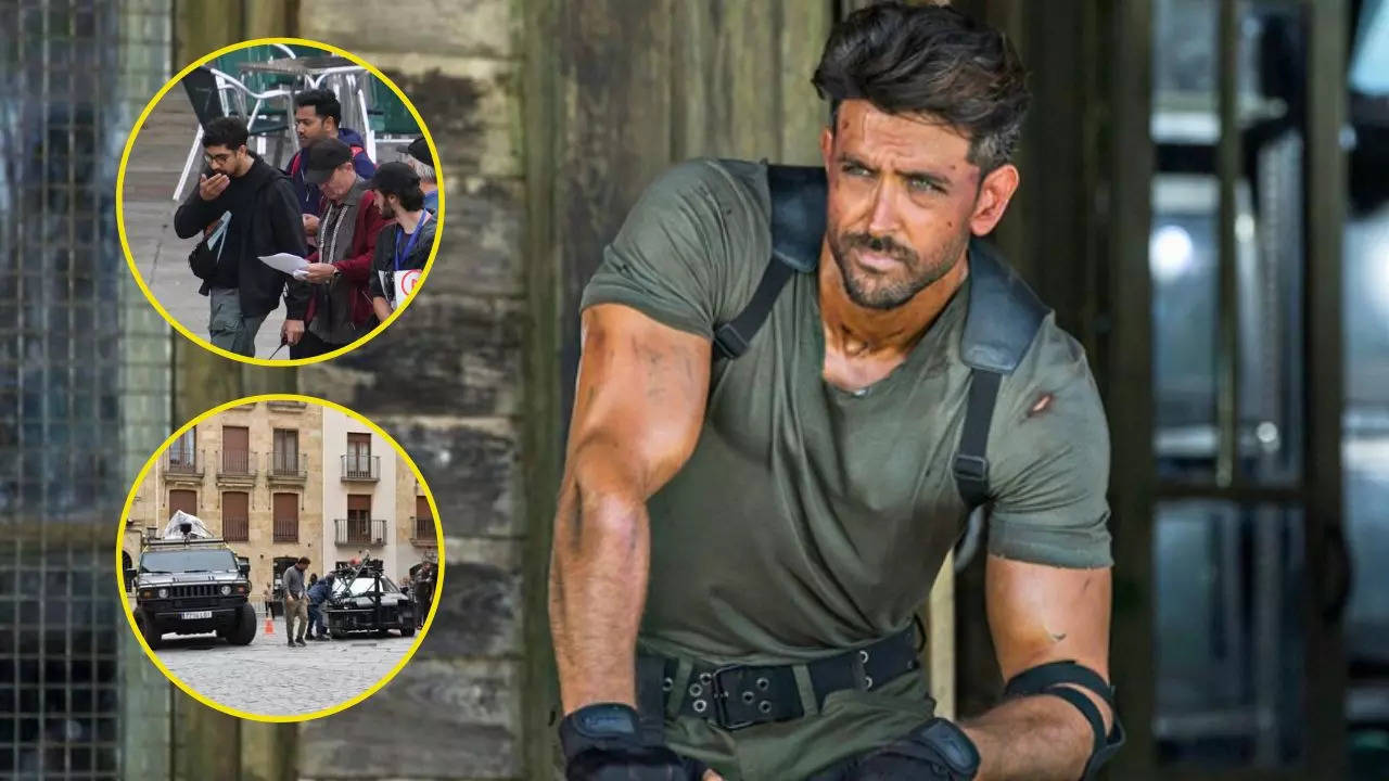 Hrithik Roshan Junior NTR Comienza el rodaje de War 2 en España Ayan Mukerji se siente ocupado con los miembros del equipo – War 2: वॉर 2′ की शूटिंग, सेट से लीक हुईं ध ा कड़ तस्वीरें