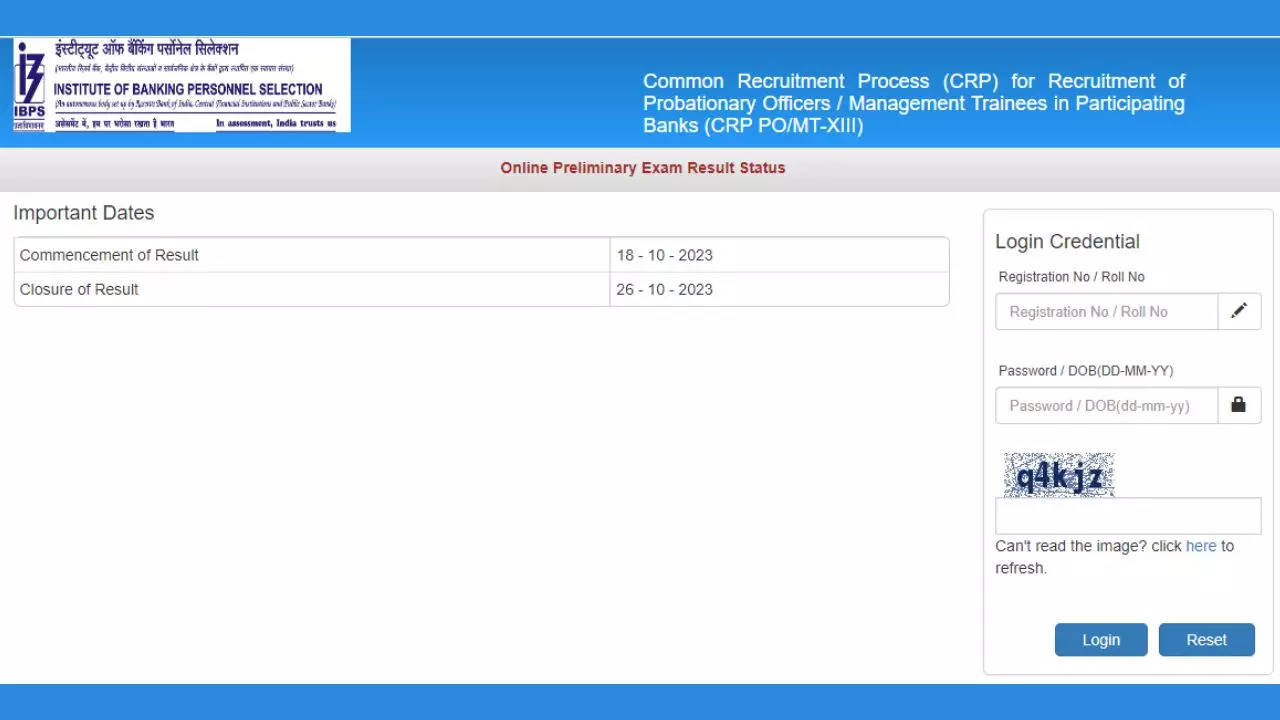 IBPS PO Prelims Result 2023