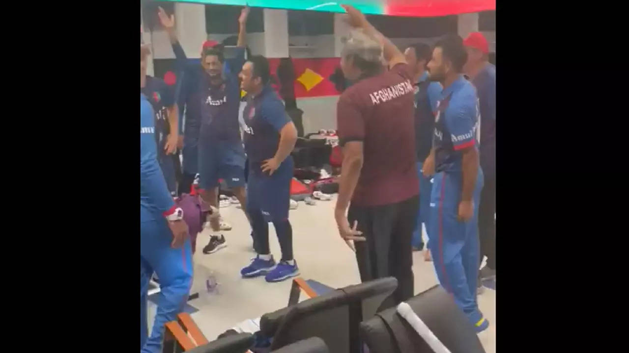 World Cup 2023, Ajay Jadeja celebration video with Afghanistan cricket team