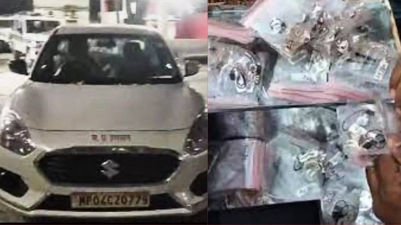 5 crore found in a car with government number plate in satna