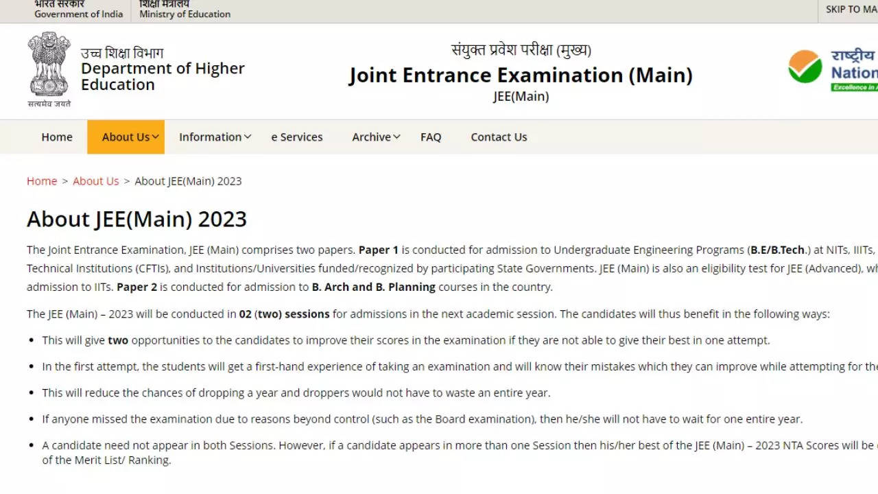 JEE Mains Registration 2024 begins today on jeemain.nta.nic.in check