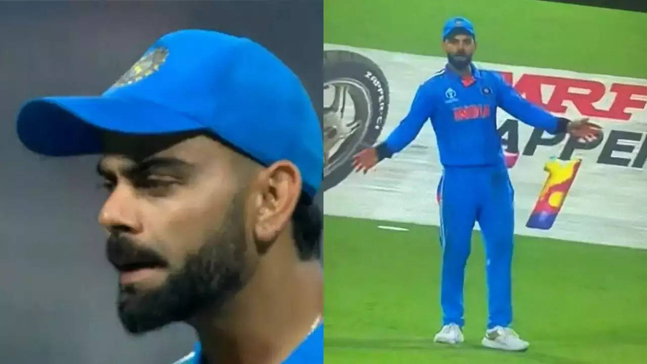 kohli dance in Pitch.