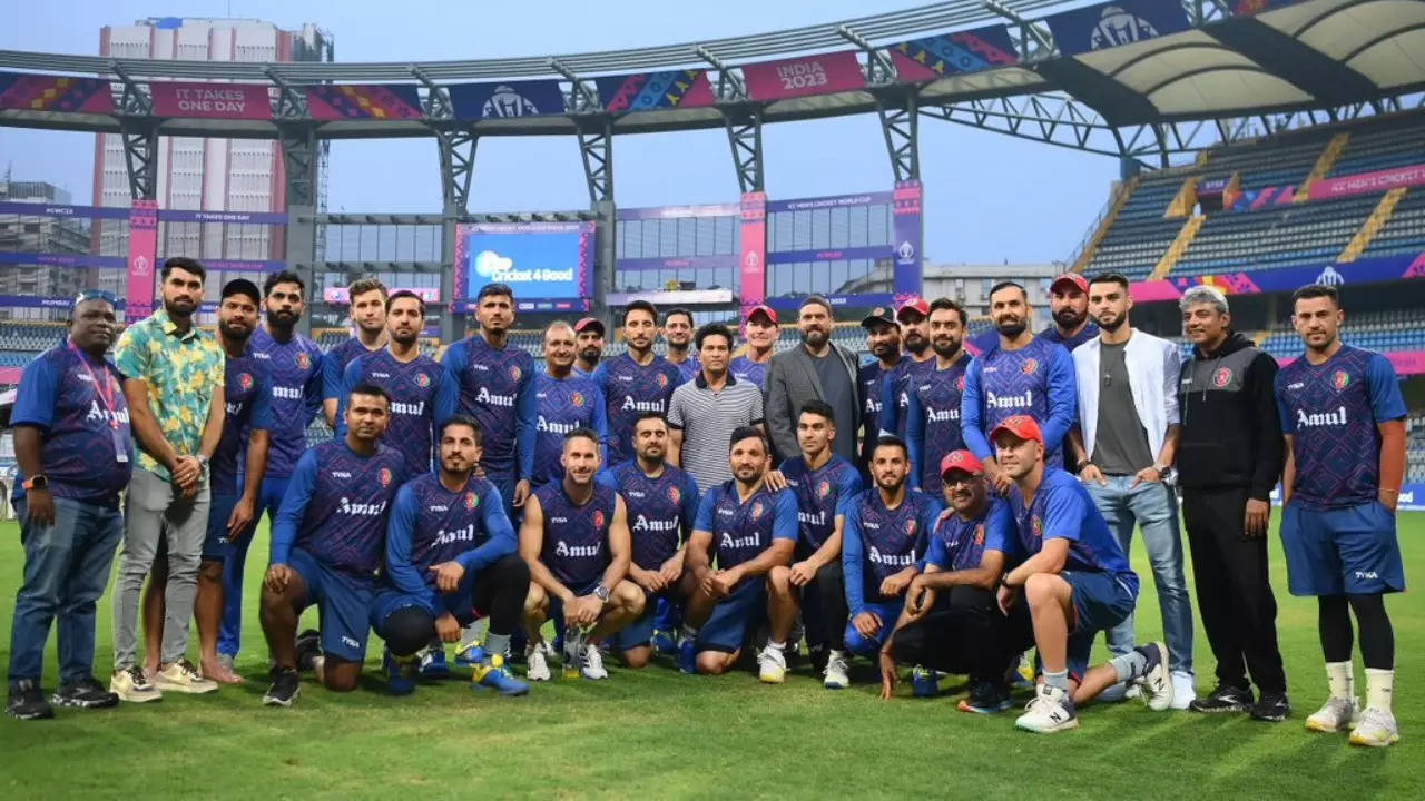 Sachin With Afghanistan Cricket team