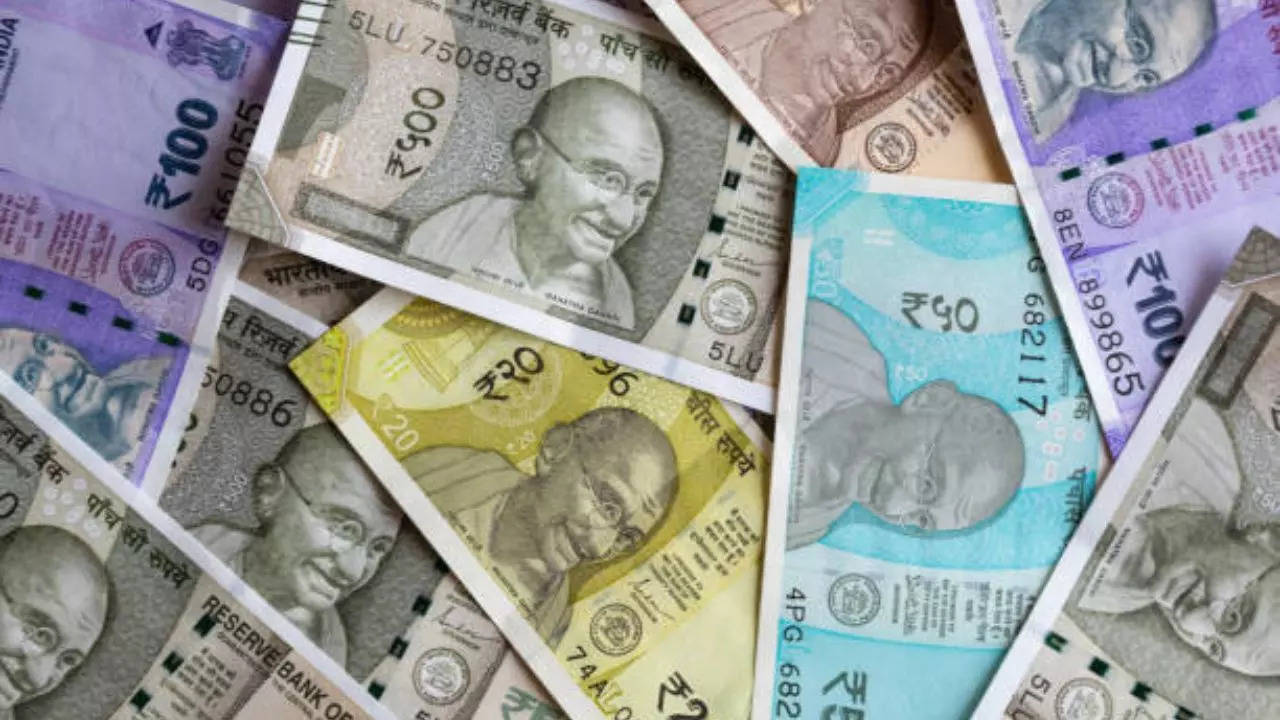 Rupee falls by four paise to all-time low