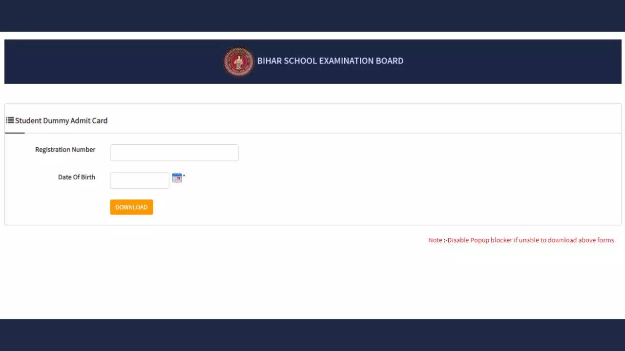 Bihar Board Inter 2nd Dummy Admit Card 2024