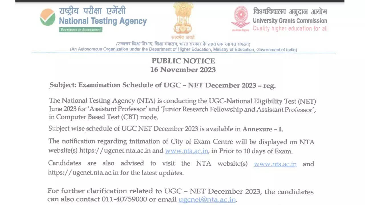 ugc net december exam