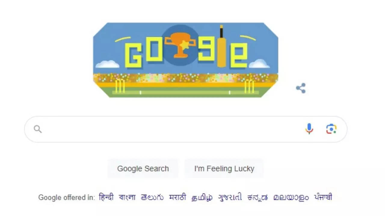 ICC Cricket World Cup 2023 Google Doodle