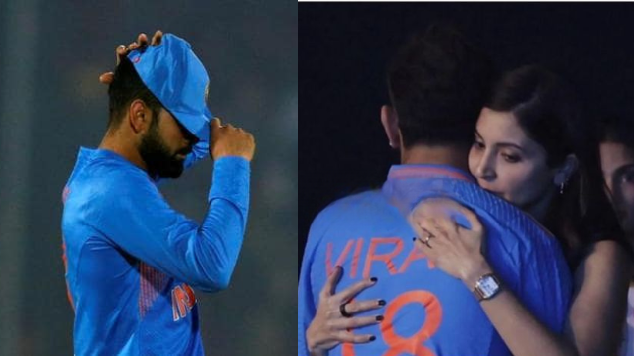 World Cup Final, Anushka Sharma Hugs Virat Kohli