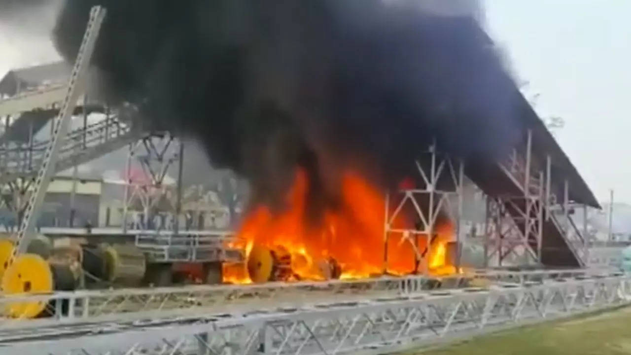 Fire At Kulti Railway Station