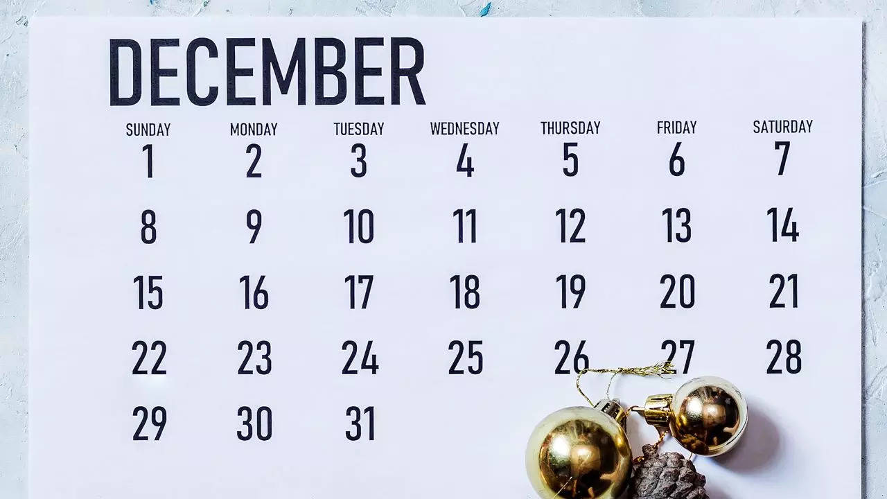 list of days in december, december 2023, december month