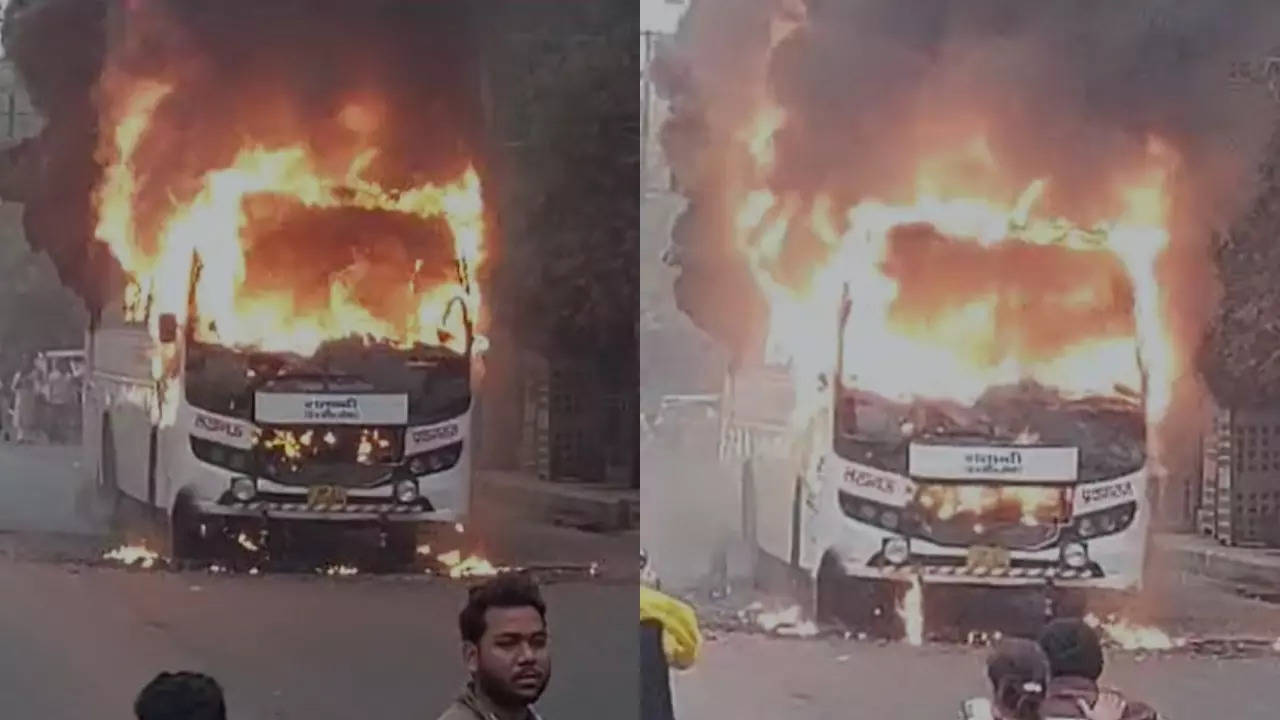 Bus Caught Fire