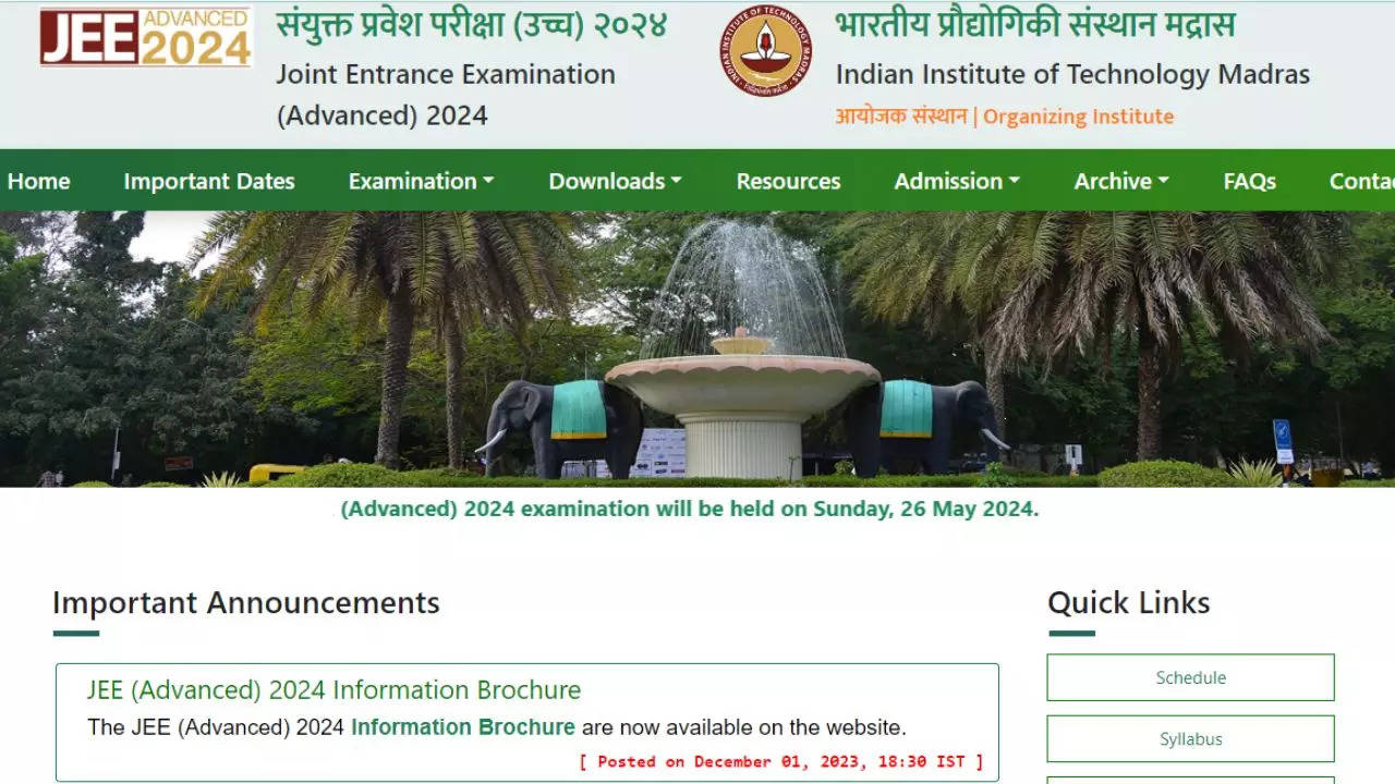 JEE Advanced 2025 JEE Advanced Information Brochure Released on jeeadv