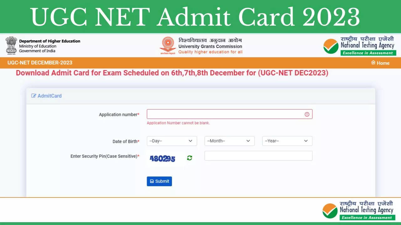 UGC NET Admit Card 2023