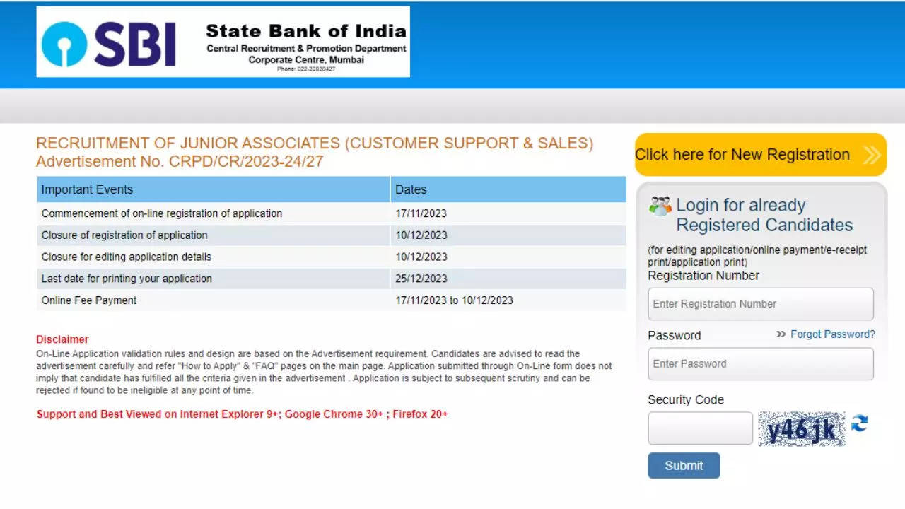 SBI Clerk Recruitment 2023