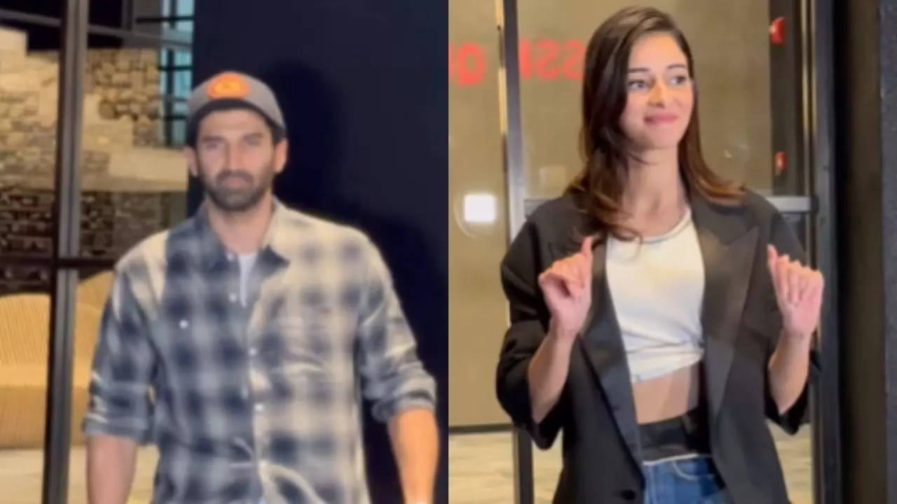 Aditya Roy Kapur and Ananya Panday At Screening of kho gye hum kahan