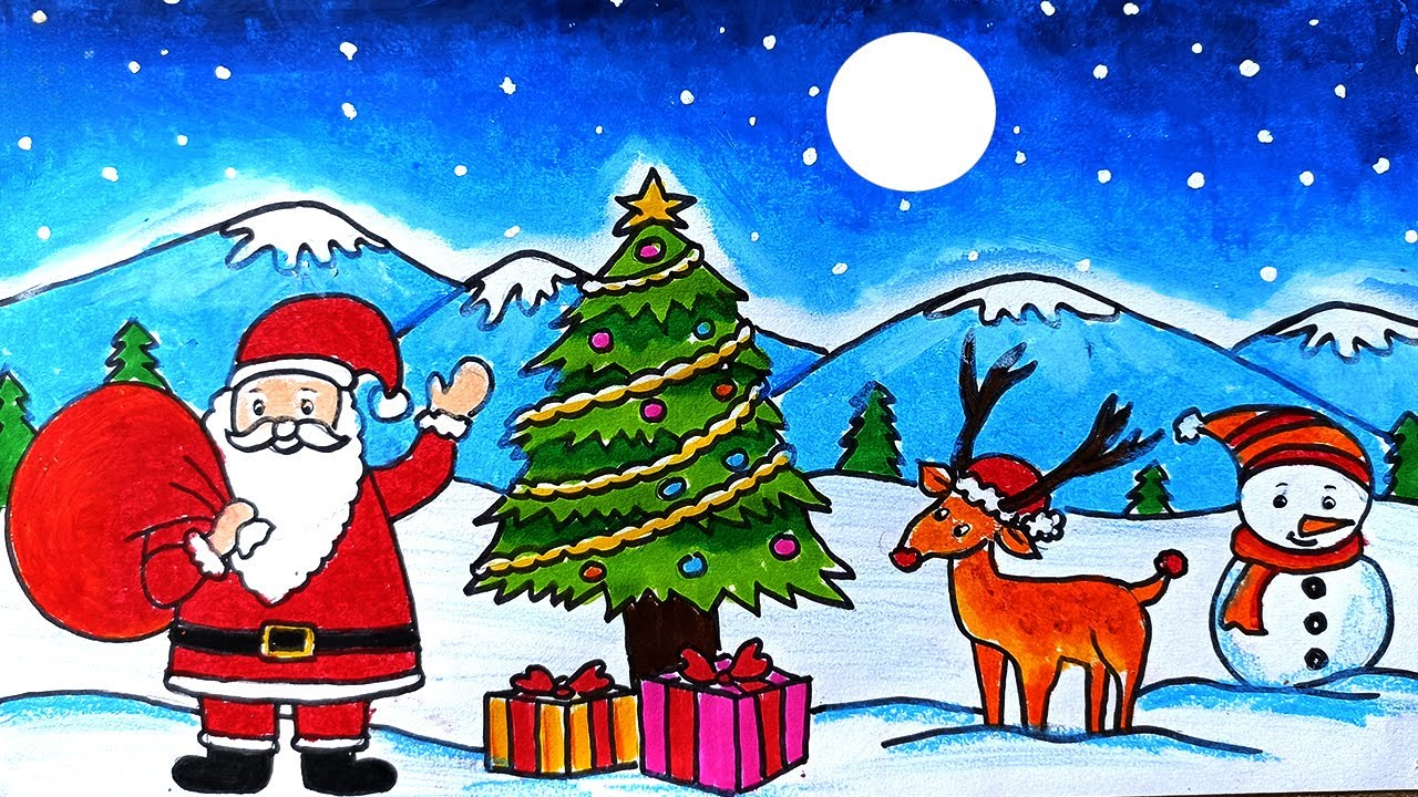 Easy Christmas Drawing Tutorial for Kids
