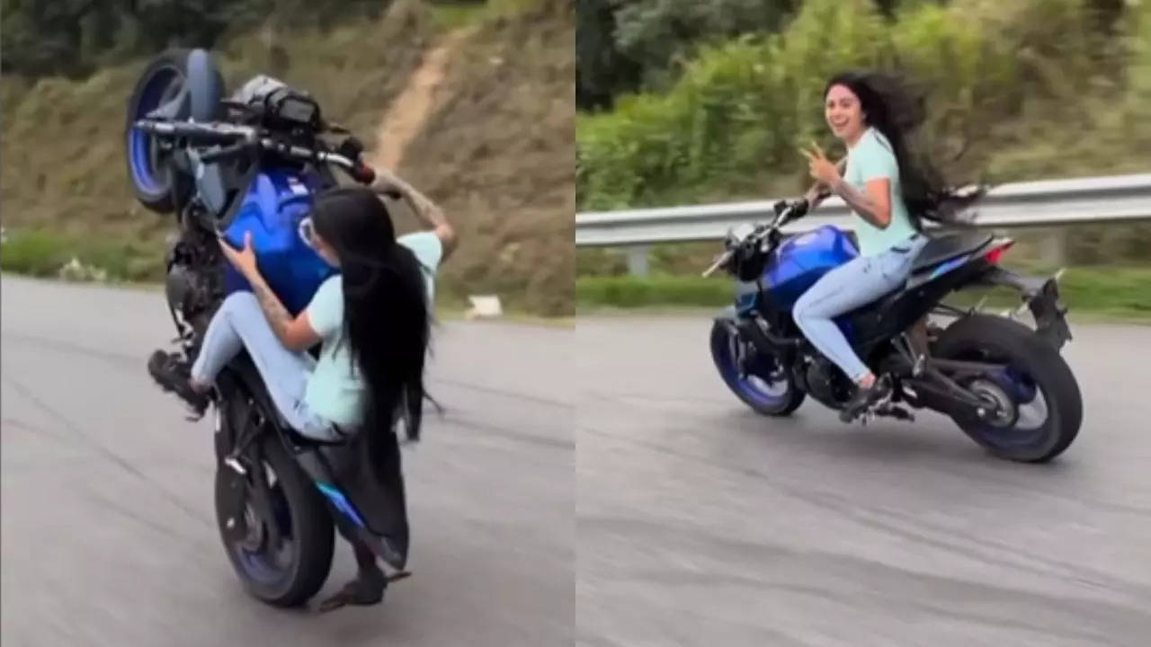 Girl Bike Stunt Video 