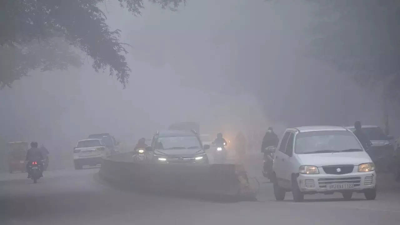 UP Weather Forecast Dense fog in Many Districts Cold day in Lucknow Noida Ghaziabad