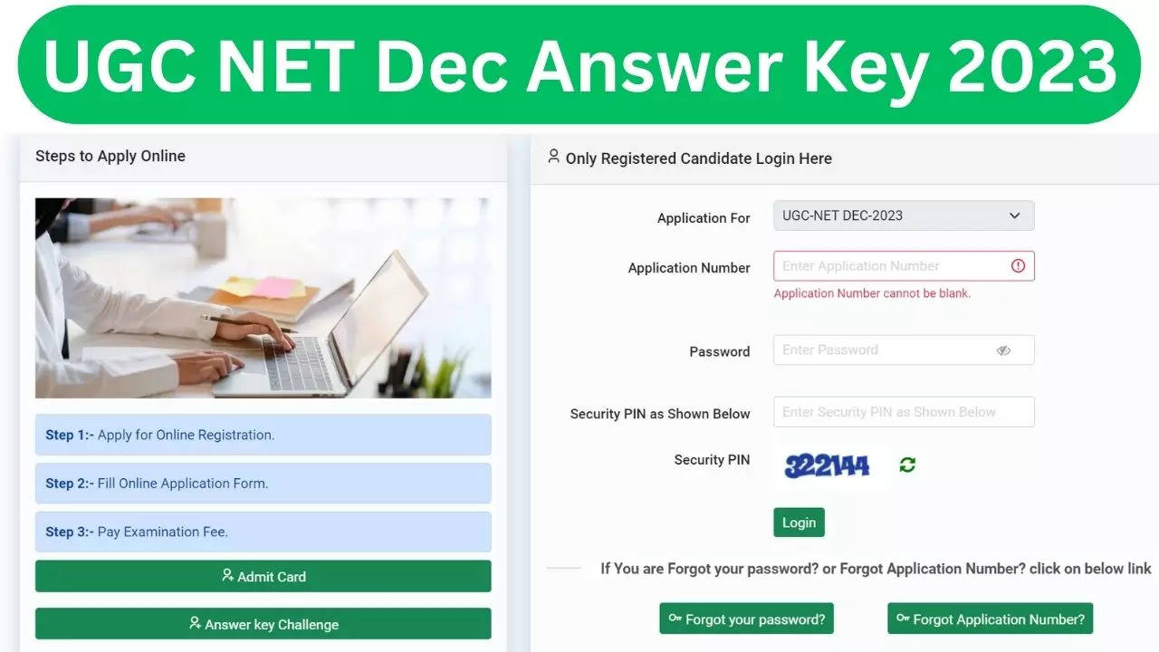 UGC NET Dec Answer Key 2023