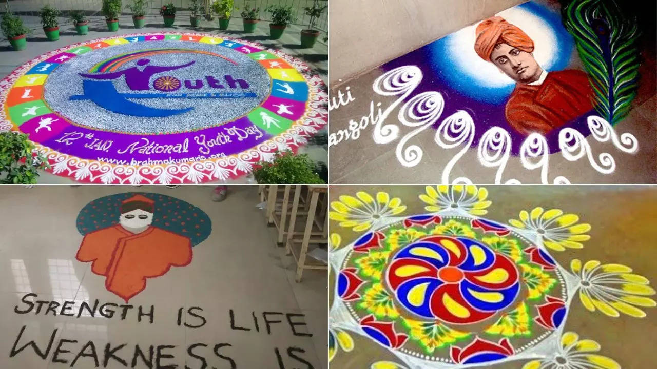 Rangoli for National Youth Day 2024