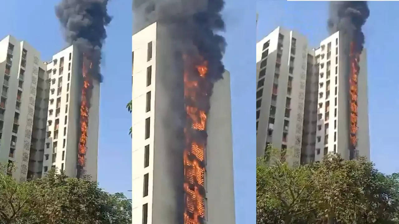 Major Fire Breaks Out in Khoni Palava near Dombivli Thane in Maharashtra