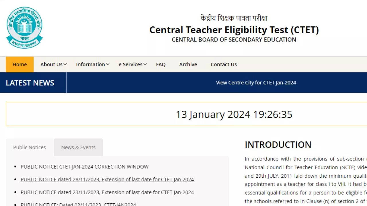 CTET Admit Card 2024, CTET January 2024 Admit Card