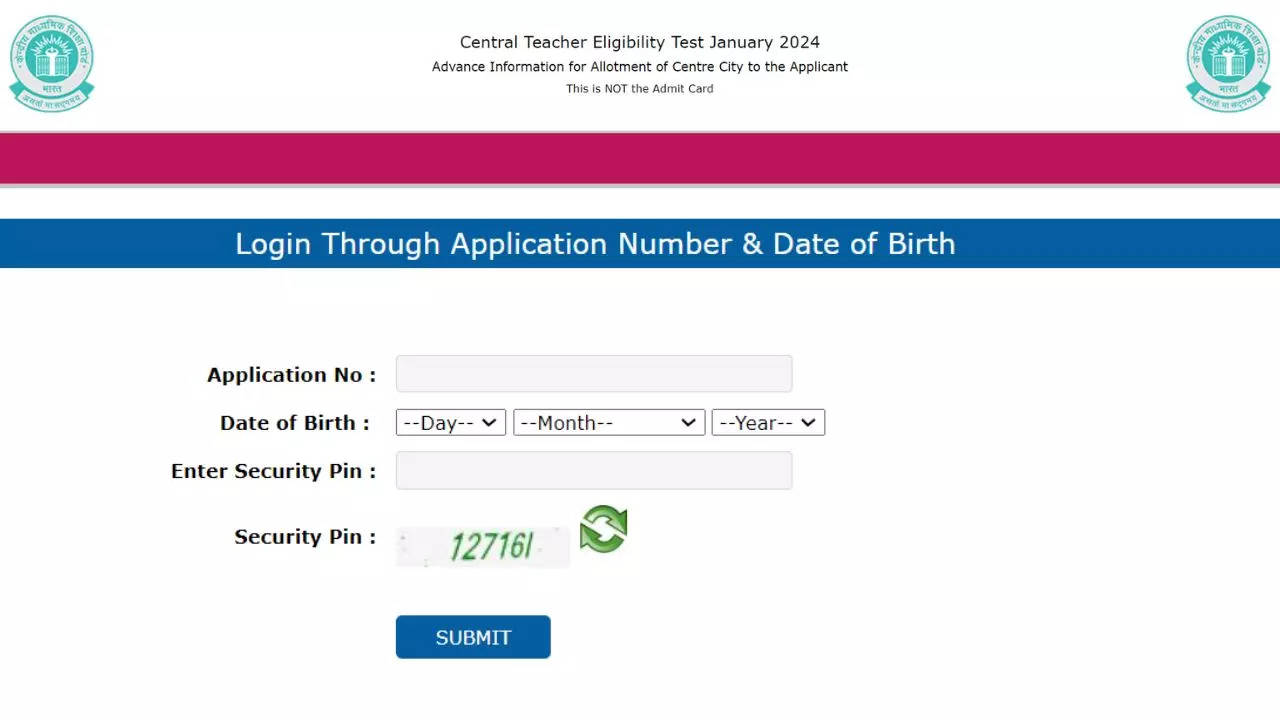 cbse ctet admit card 2024