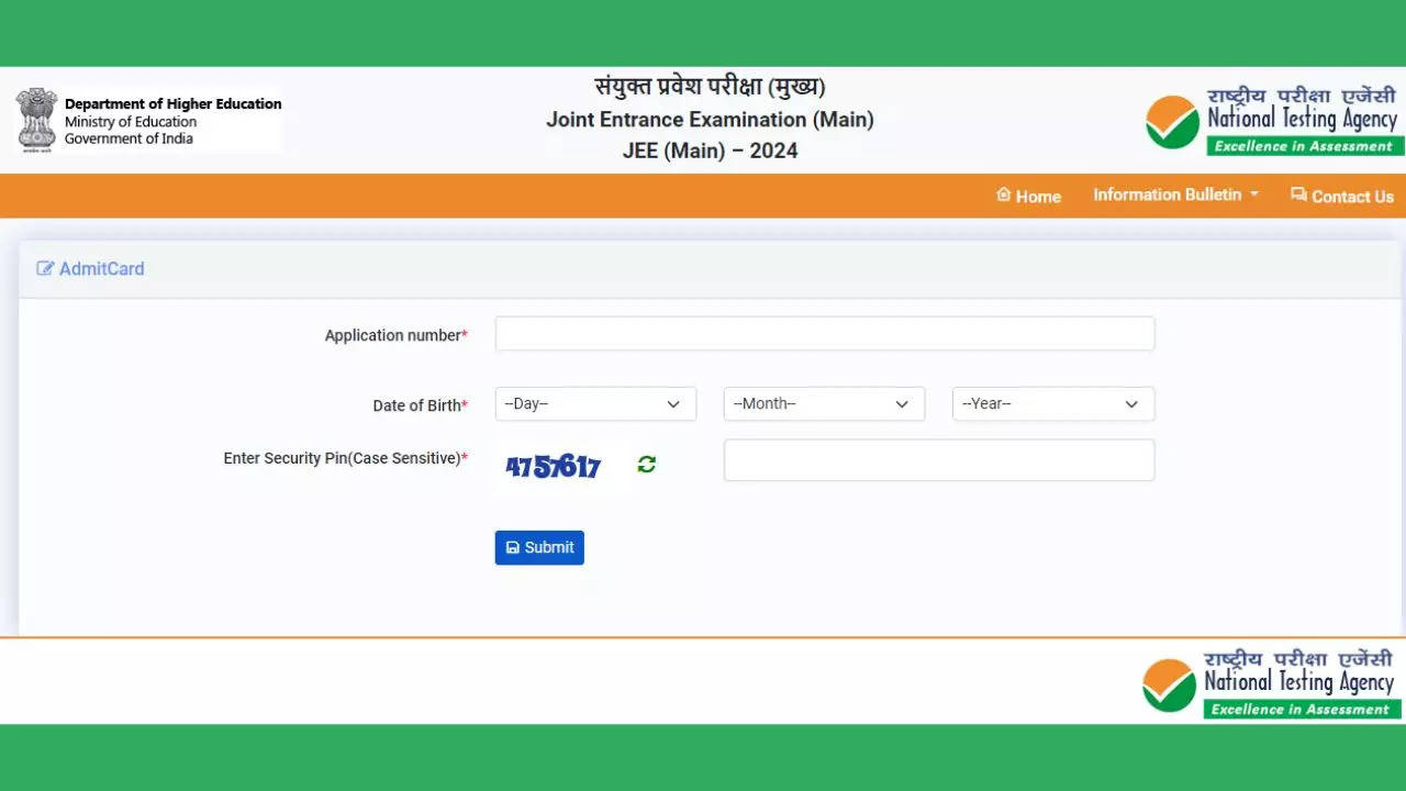 JEE Mains Admit Card 2024