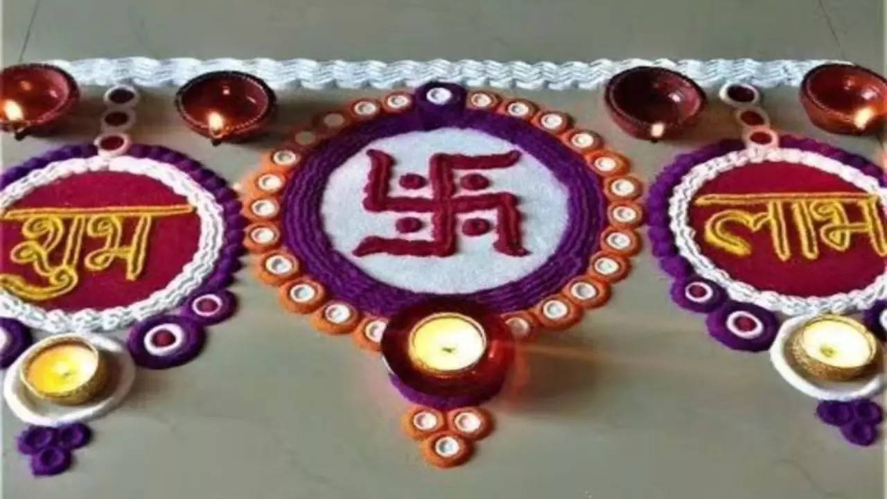 Ram Mandir Rangoli: घर पर आसानी से बनाएं श्रारीम और देवी सीता की रंगोली, यहां देखें राम मंदिर से जुड़े नए और ईजी रंगोली डिजाइंस