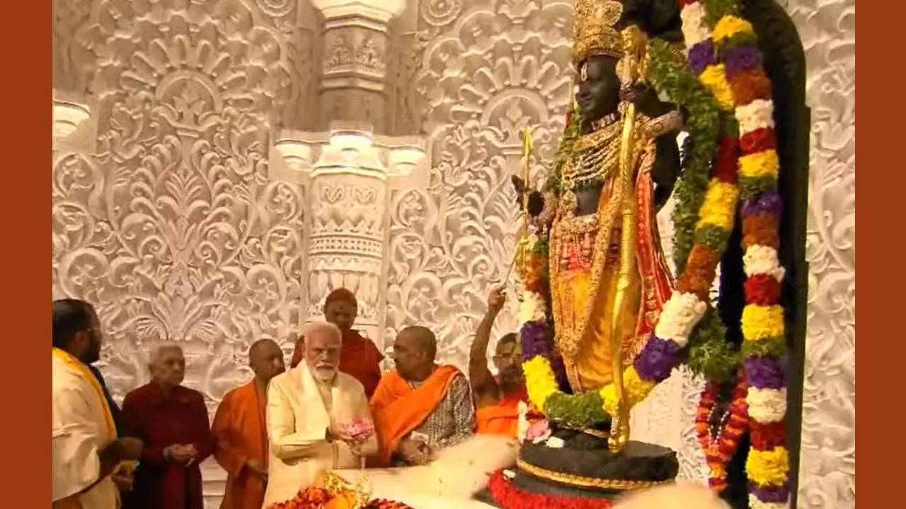 Live Ram Mandir Pran Pratishtha: Ram Lalla Pran-Pratishtha Live, Ram ...