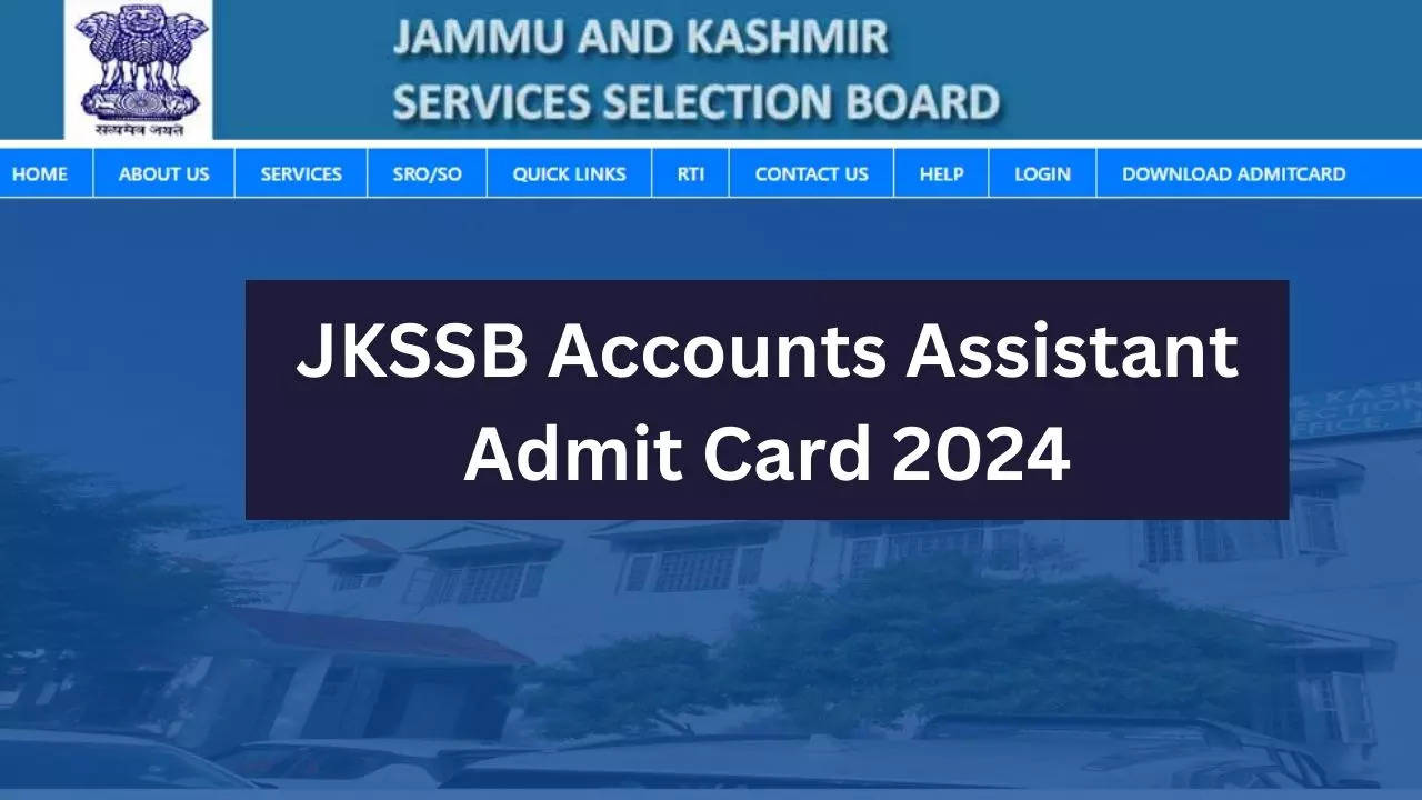 JKSSB Accounts Assistant Admit Card 2024 Download