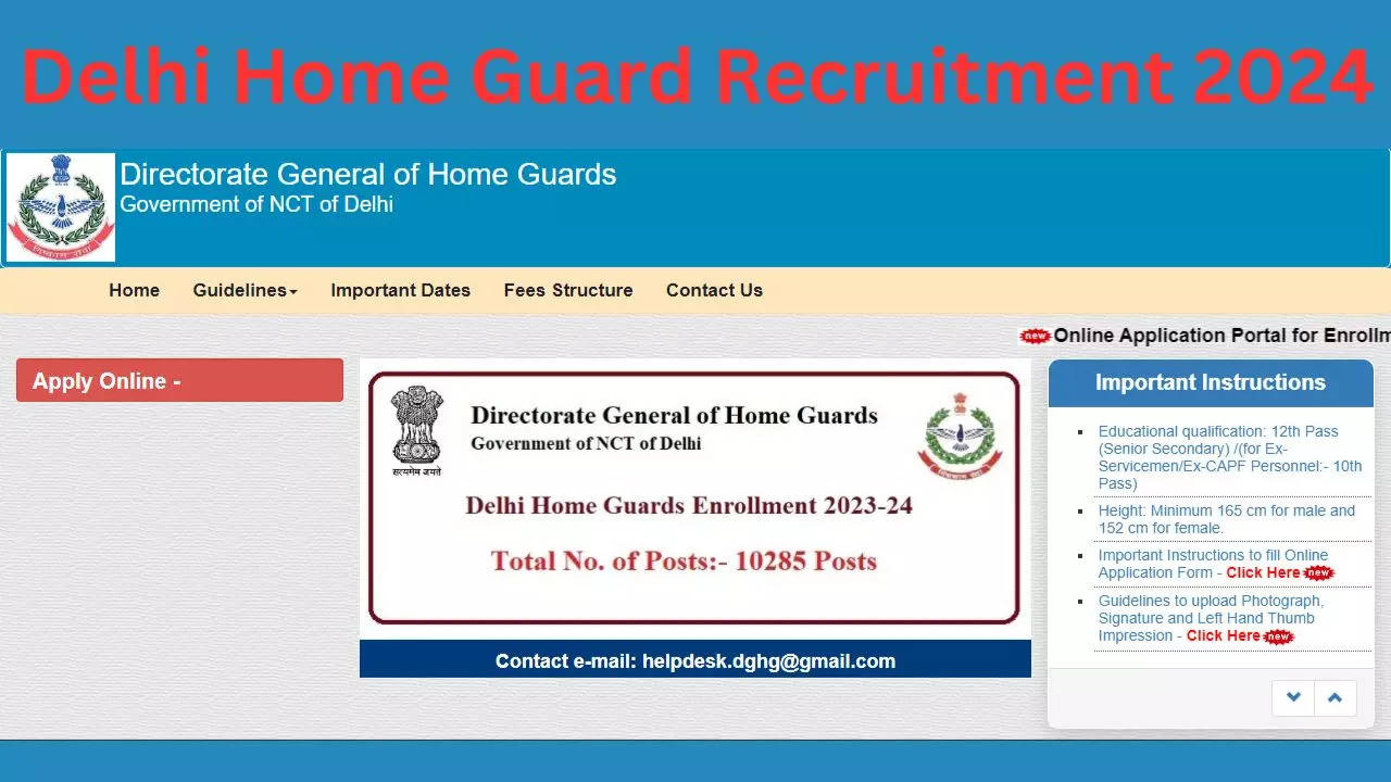 Delhi Home Guard Recruitment 2024