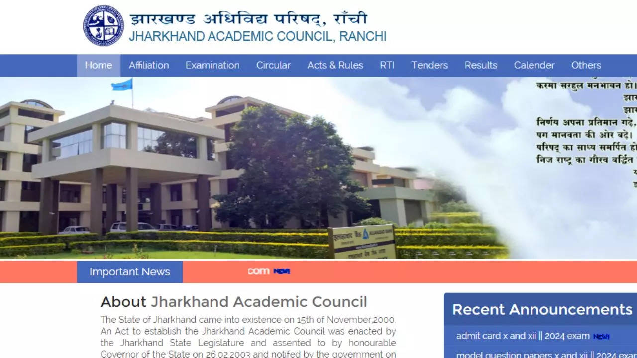 Jharkhand Board 10th 12th Admit Card 2024 Released at jac.jharkhand.gov