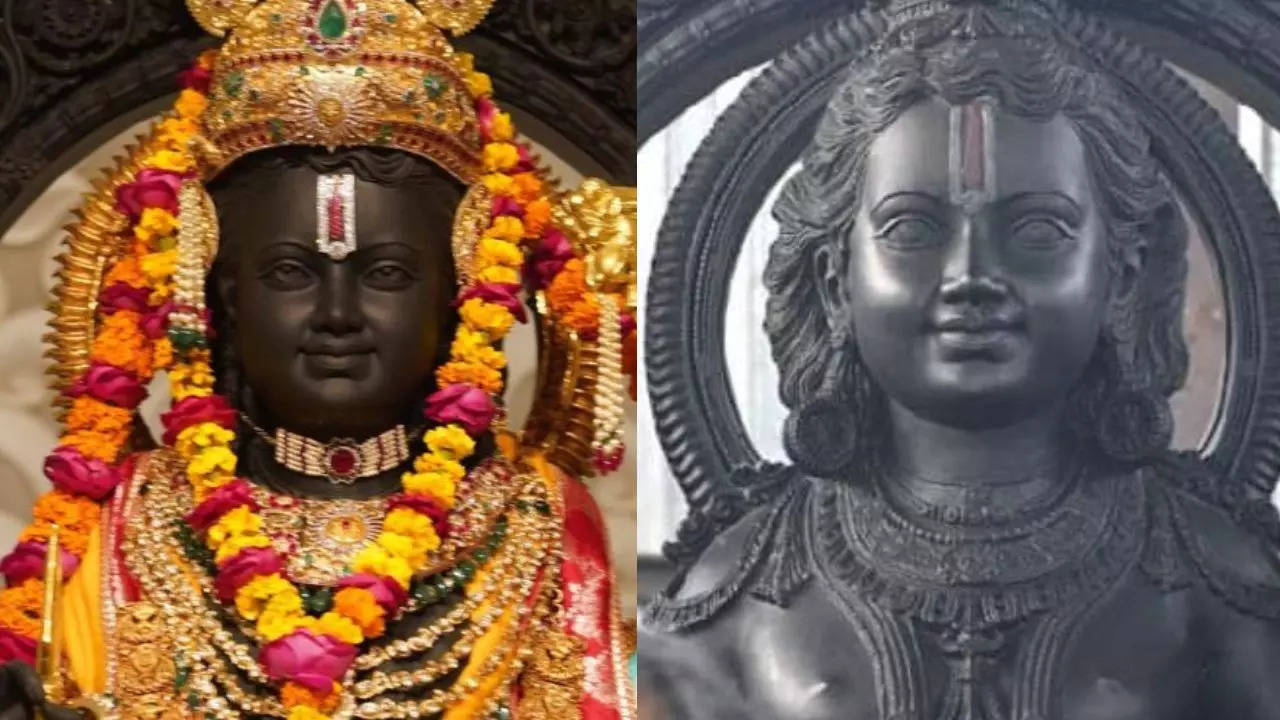 ram mandir murti before and after