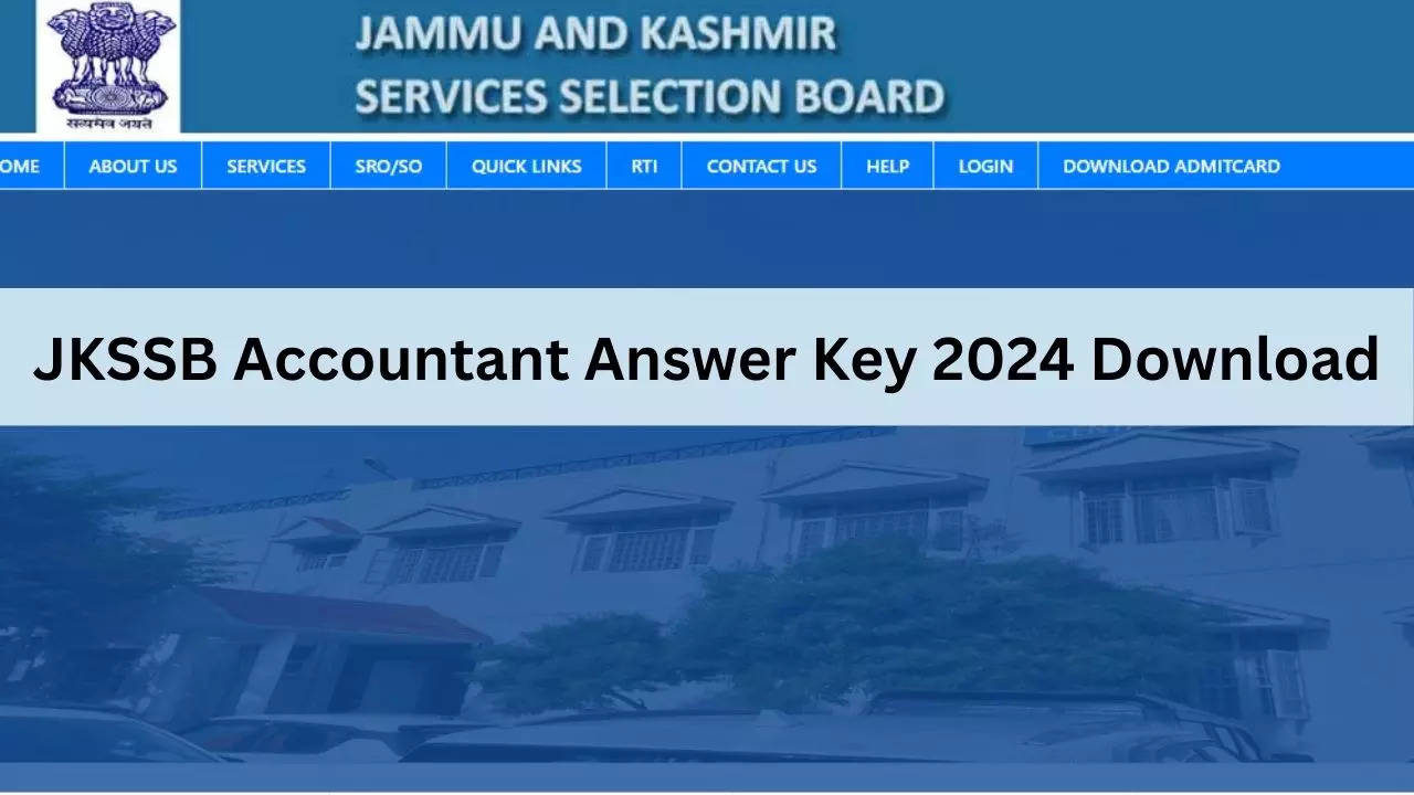 JKSSB Accountant Answer Key 2024 Download