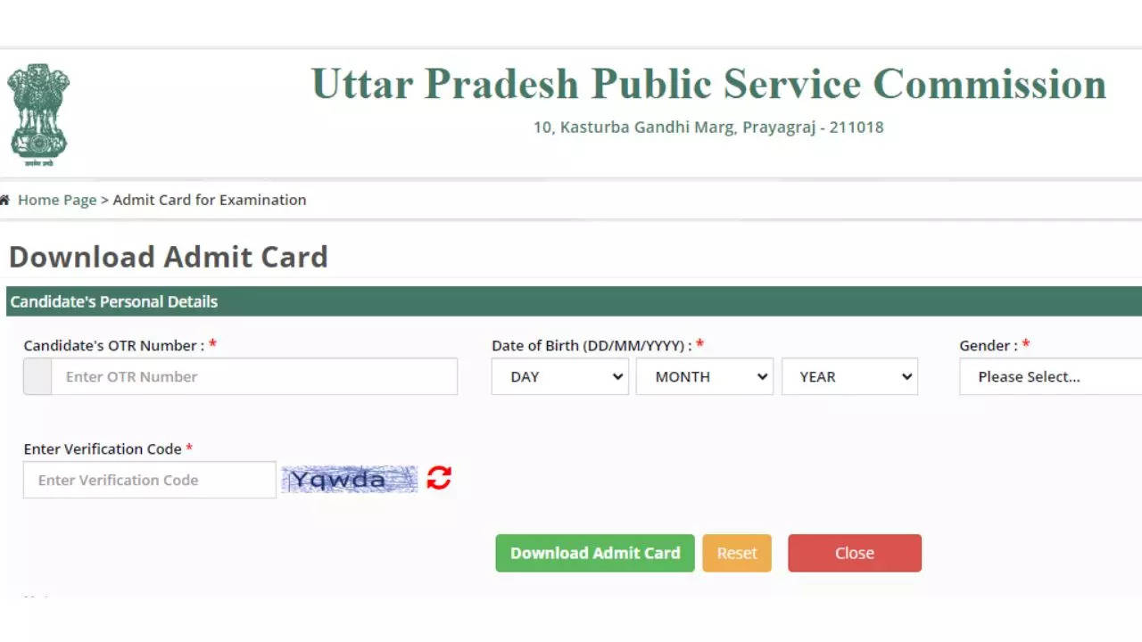 UPPSC RO ARO Admit Card 2024 Released at uppsc.up.nic.in download here