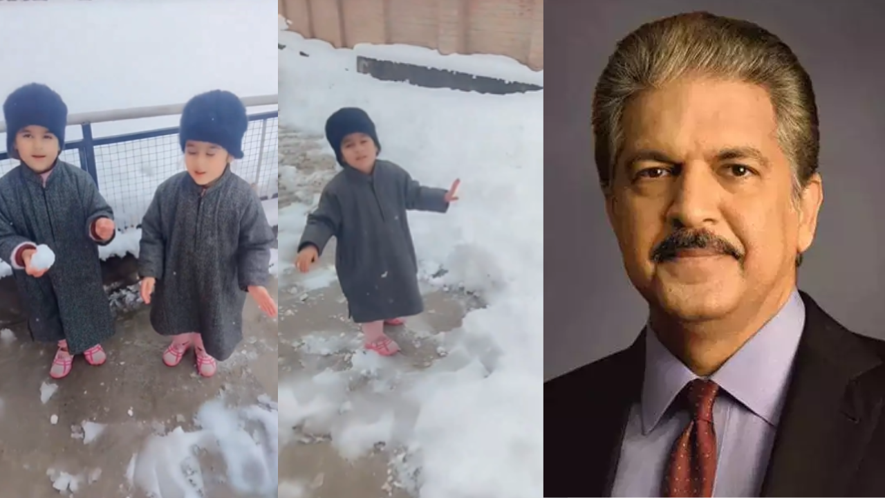 ​Kashmiri Sisters Snowfall Video, Kashmiri Sisters Video Viral, anand mahindra tweet, anand mahindra, anand mahindra latest news, kashmiri young girls reporting, kashmiri sisters on snowfall, trending news, viral news, news in hindi