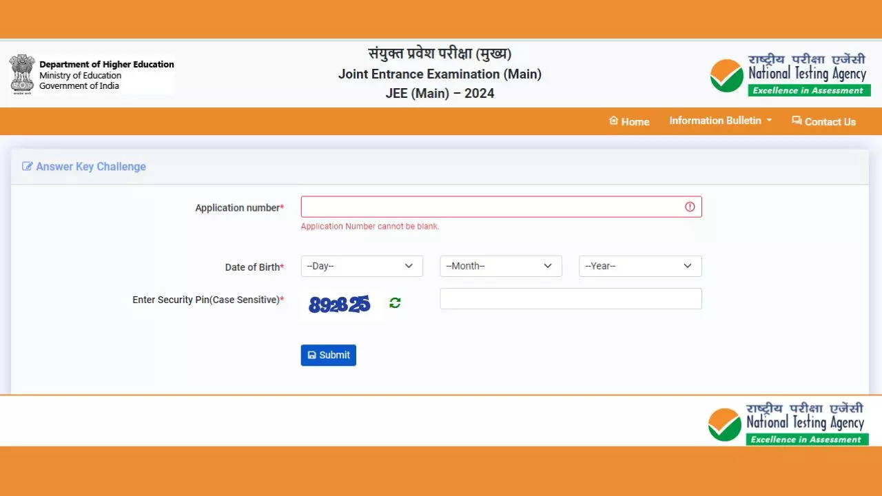 JEE Mains Answer Key 2024