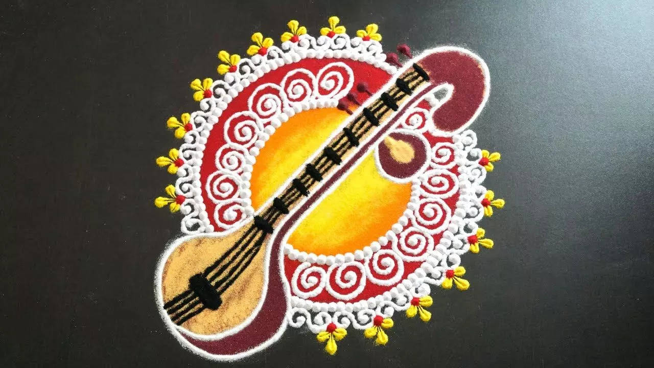 Basant Panchami 2024 Rangoli Design