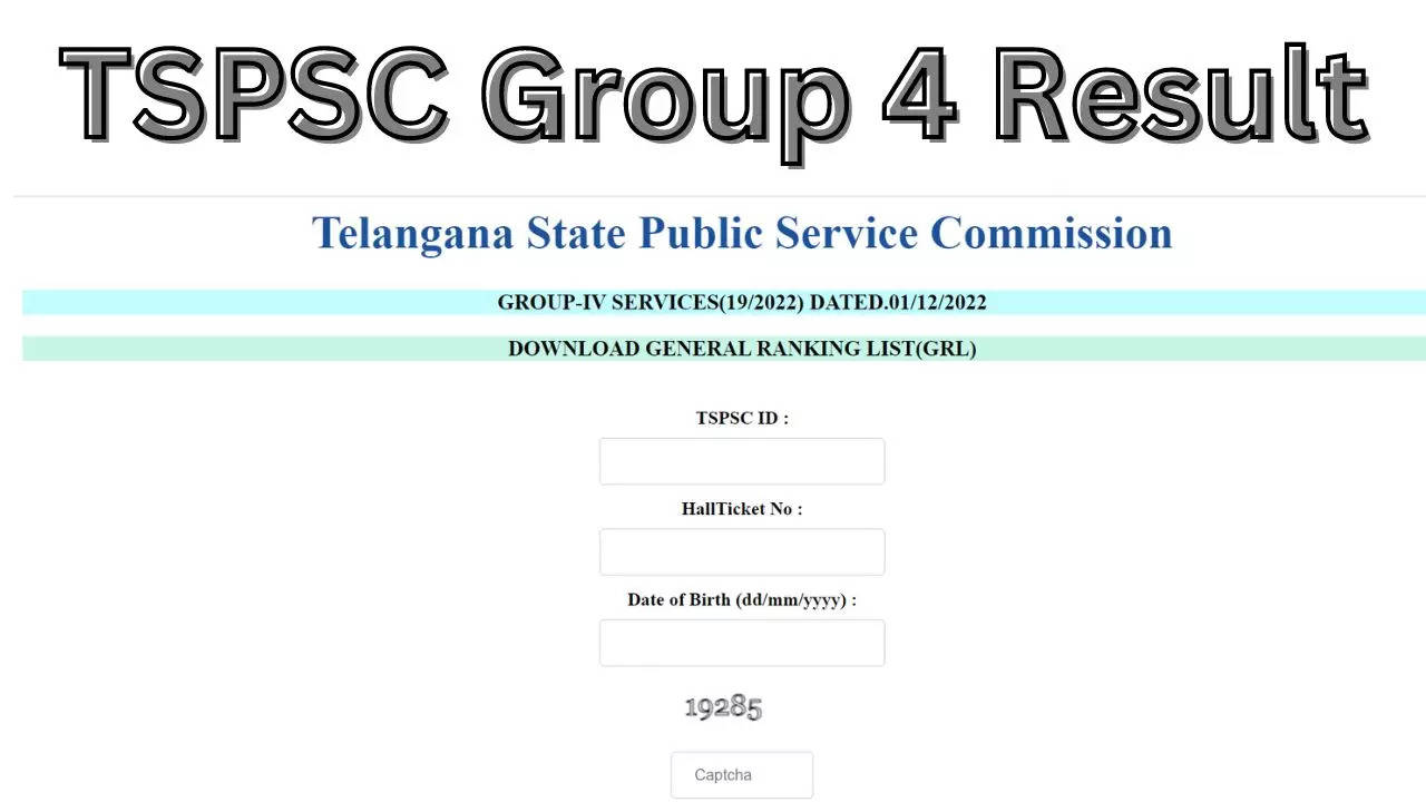 TSPSC Group IV 2024 Telangana State Public Service Commission