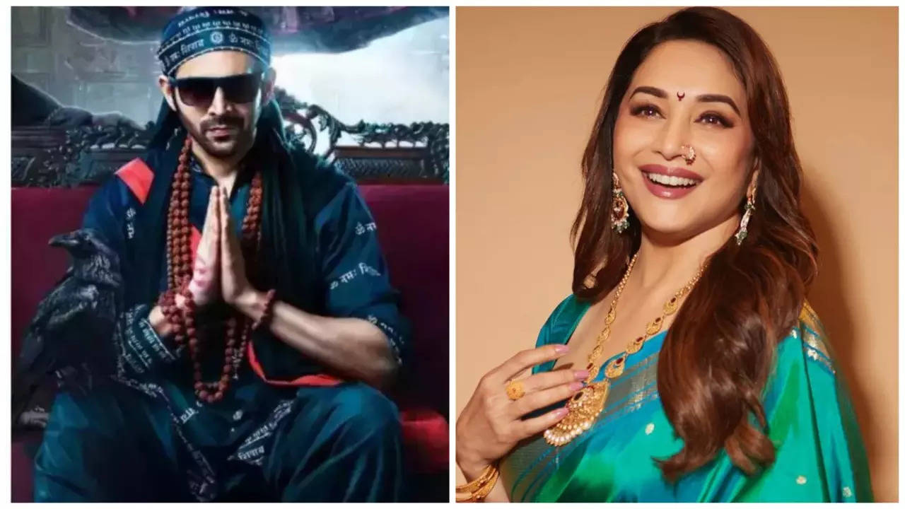 Kartik Aaryan and Madhuri Dixit