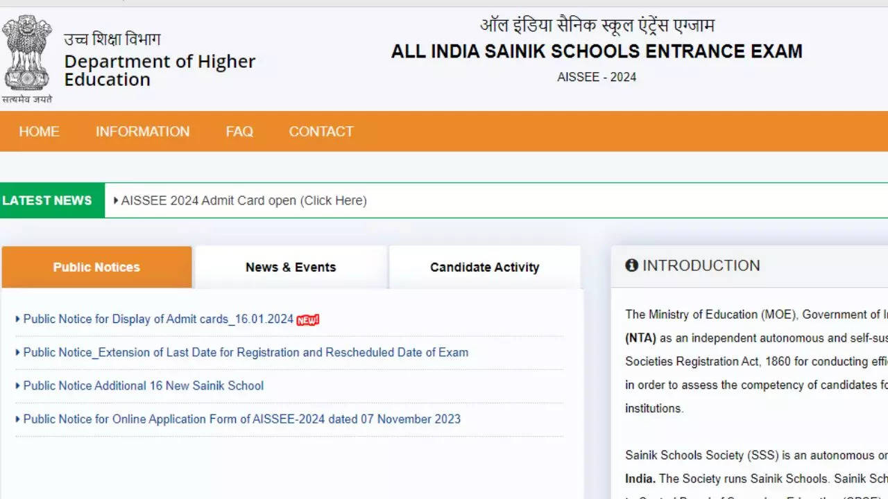 Sainik School Result 2024 Class 6, 9