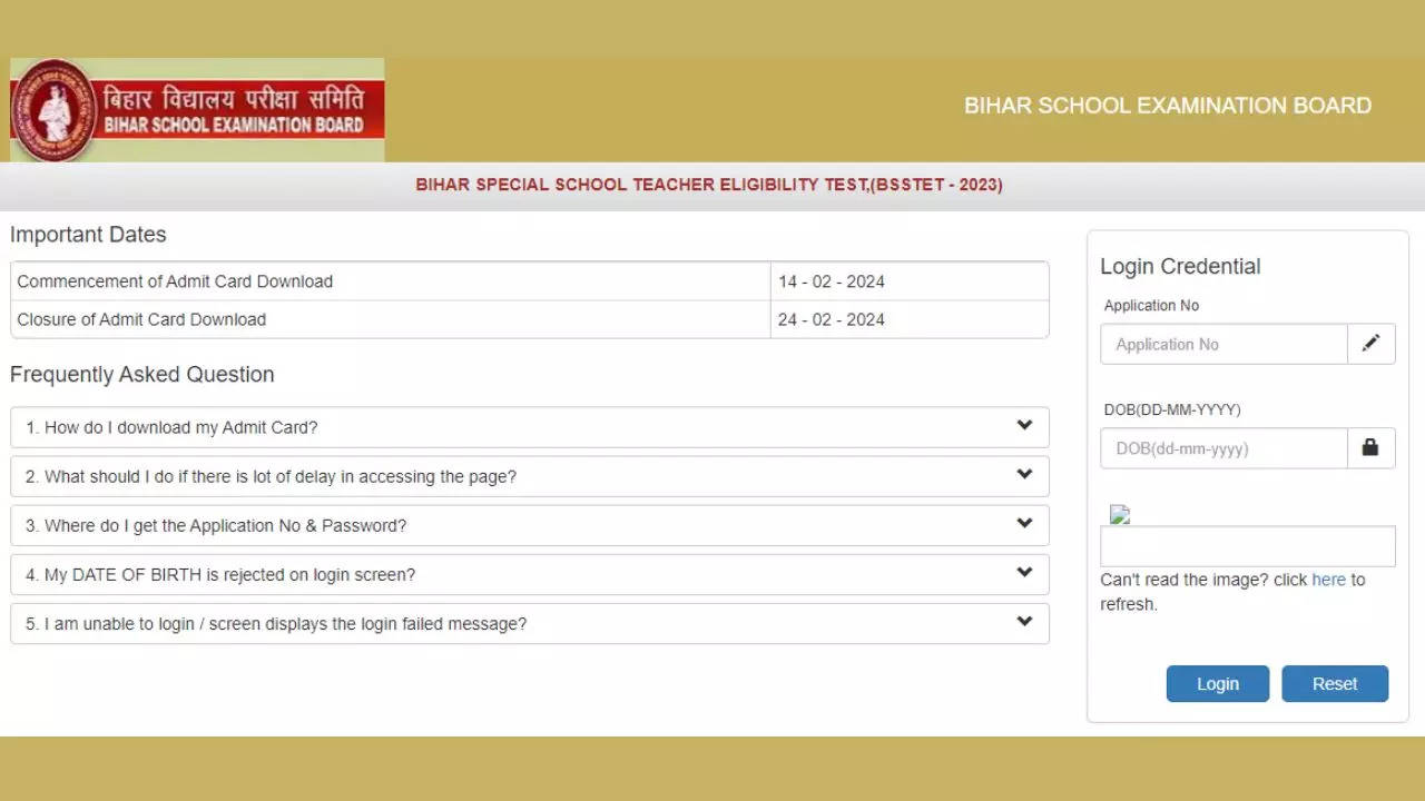 BSSTET Admit Card 2024