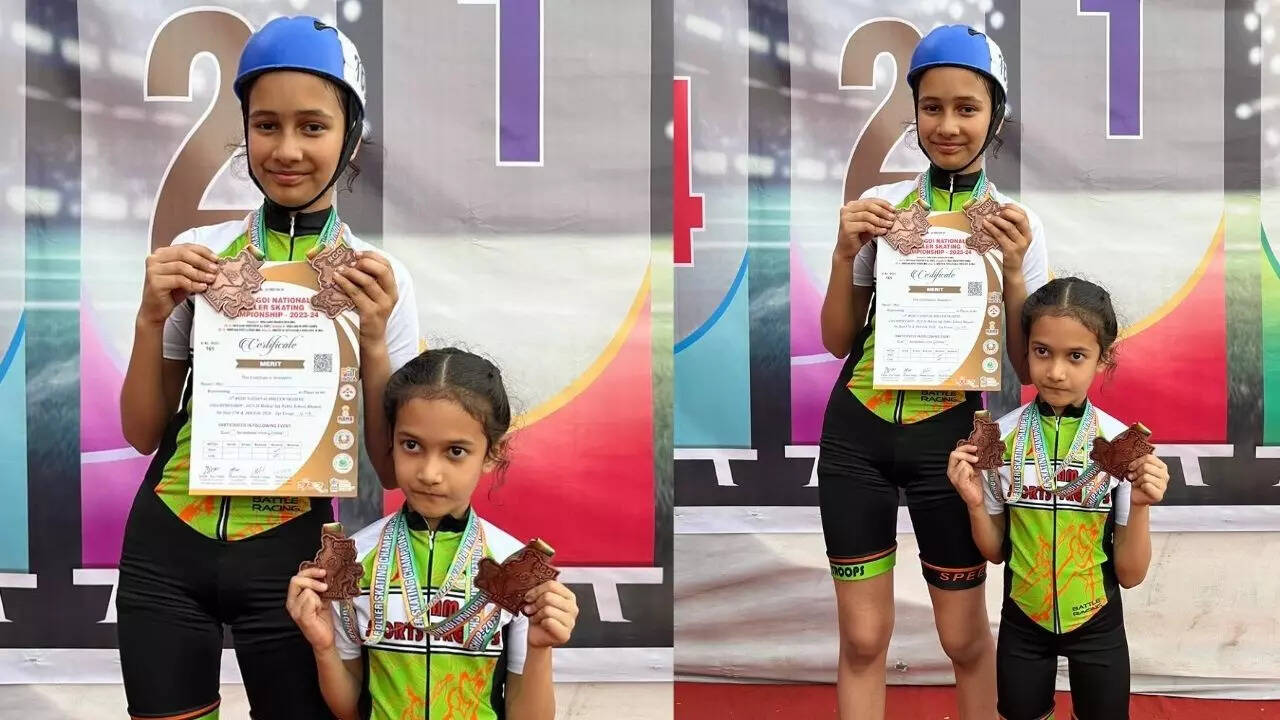 Two sisters of Uttarakhand won Bronze Medal in 11th Rigo National Roller Skating Championship 2023-24