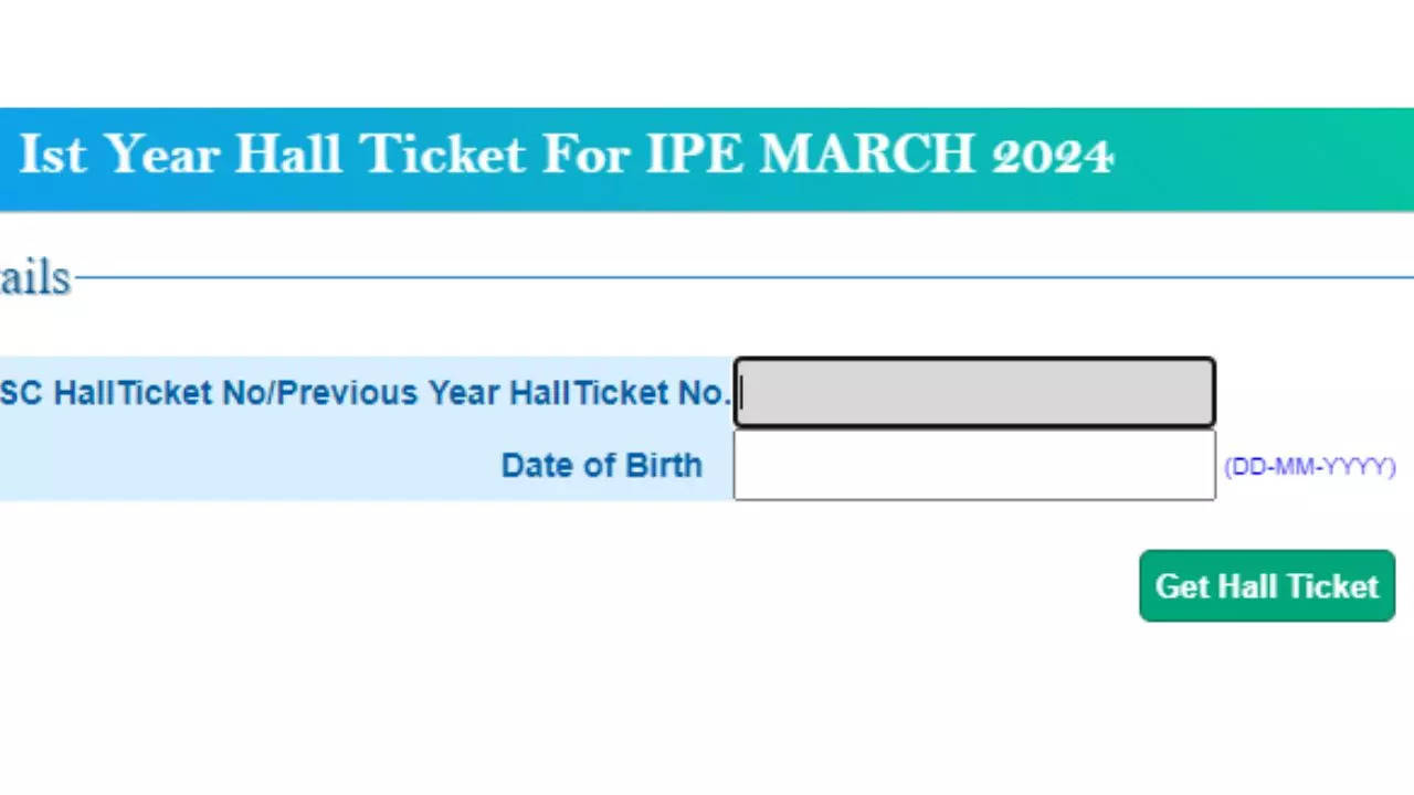 TS Inter Hall Ticket 2024 Released